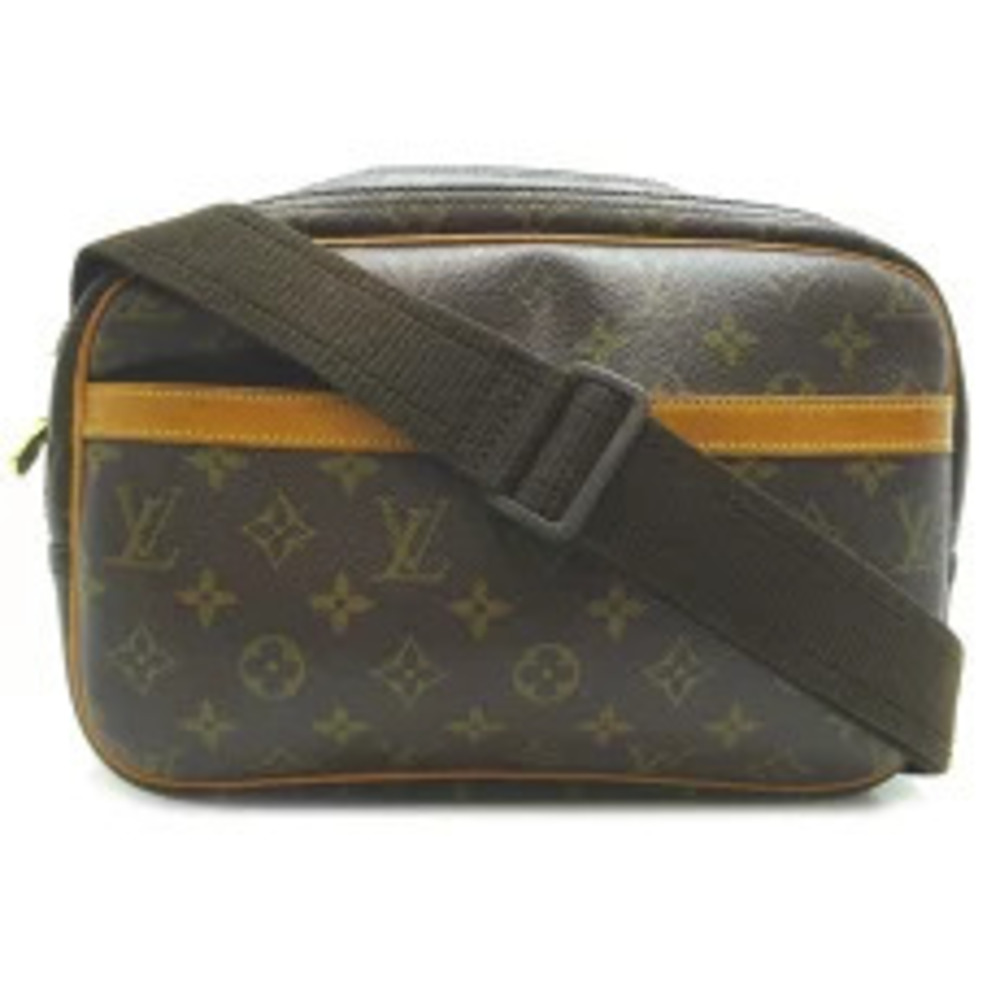 Louis Vuitton Reporter Shoulder Bag Monogram Ebene Brown